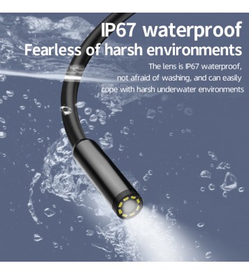 Industrial pipeline 1m hard cable 8mm lens lens  endoscope Waterproof HD camera with Android and Apple interface