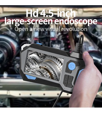 4.5 inch IPS HD screen snake Cable Daul Lens portable handheld car detector pipeline camera industrial endoscope 360° rotate