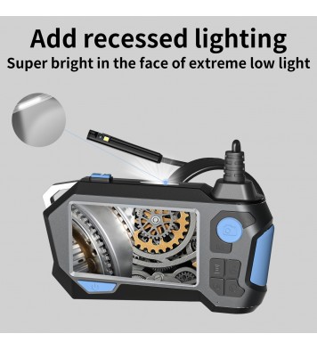 4.5 inch IPS HD screen snake Cable Daul Lens portable handheld car detector pipeline camera industrial endoscope 360° rotate
