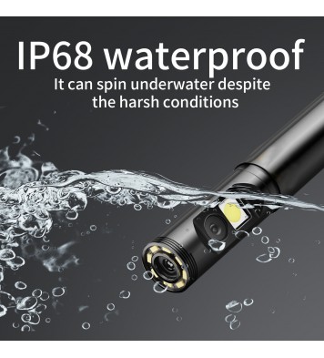 4.5 inch IPS HD screen snake Cable Daul Lens portable handheld car detector pipeline camera industrial endoscope 360° rotate