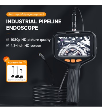 4.3 inch IPS HD screen  hard Cable portable handheld car detector pipeline camera industrial endoscope