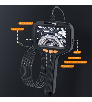 4.3 inch IPS HD screen  hard Cable portable handheld car detector pipeline camera industrial endoscope