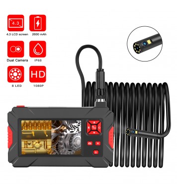 4.3 inch IPS HD screen  hard Cable Daul Lens portable handheld car detector pipeline camera industrial endoscope