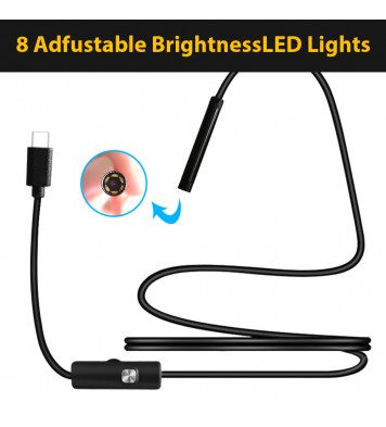  5.5mm lens hard cable 3 In 1 micro usb type-c Endoscope 