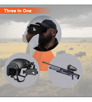 S2 Pro Thermal Imaging Monocular with Rail Accessories, Compatible with Mounting on Firearms, Headgear, and Handheld Use