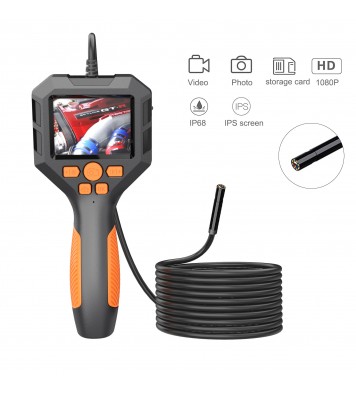 2.8 inch IPS HD screen hard Cable portable handheld car detector pipeline camera industrial endoscope 